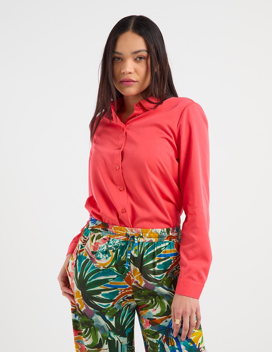 Blusa manga larga para mujer