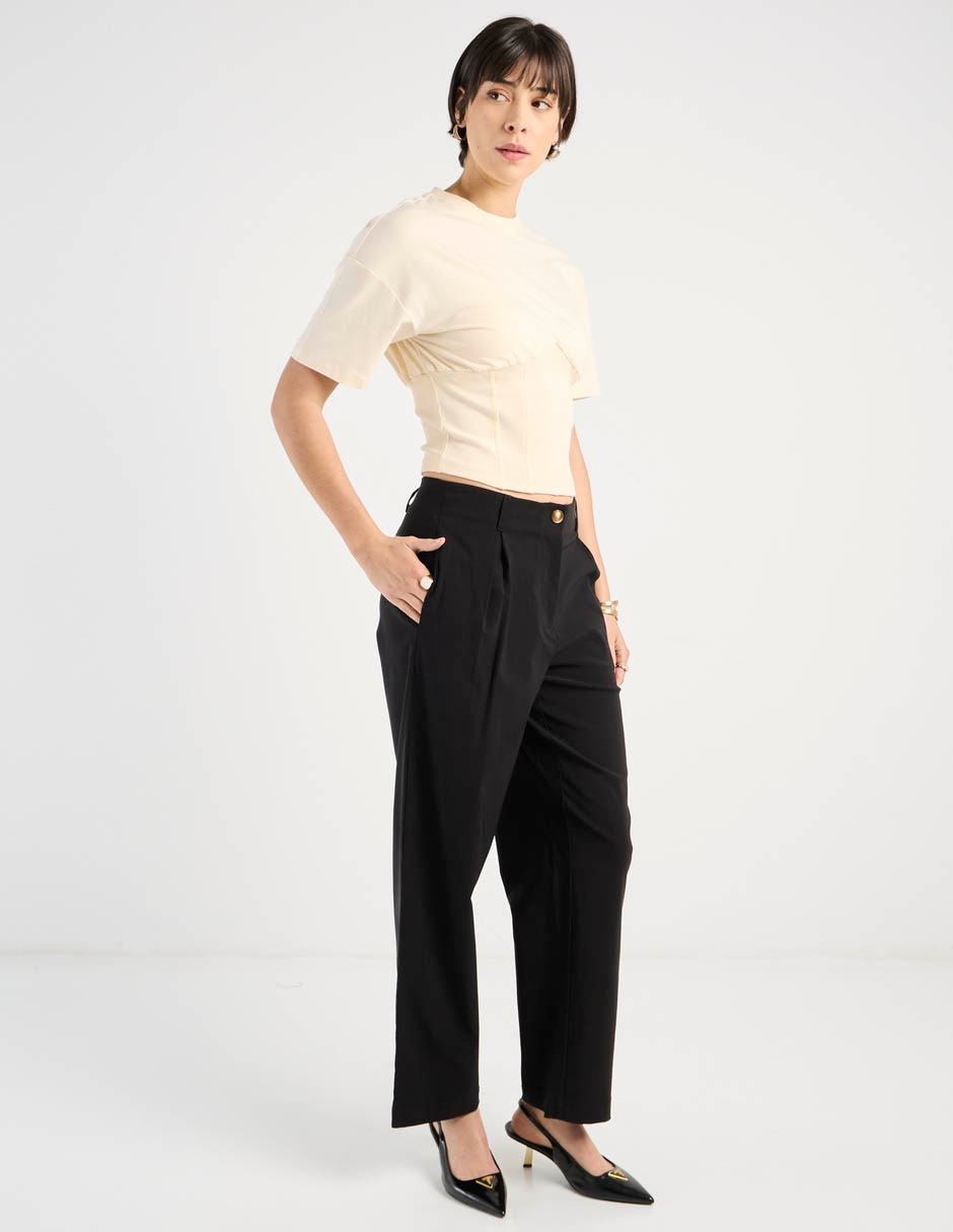 Pantalón relaxed wide leg para mujer 2