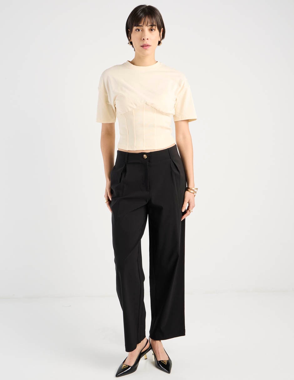 Pantalón relaxed wide leg para mujer 3
