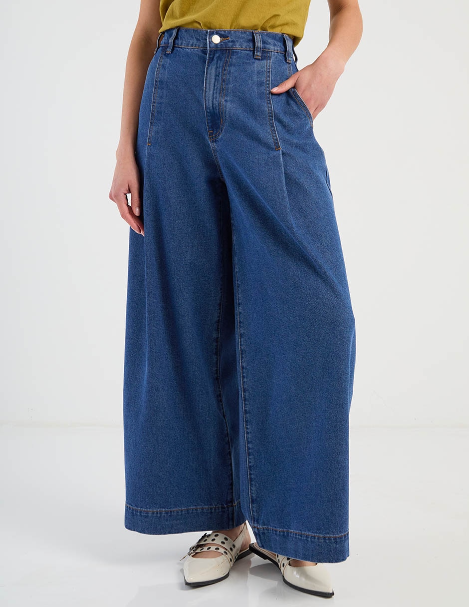 Jeans relaxed wide leg para mujer 4