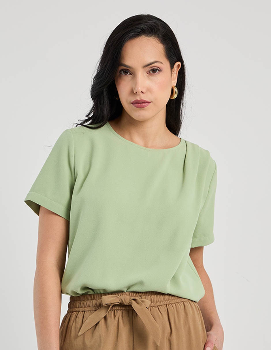 Blusa manga corta para mujer