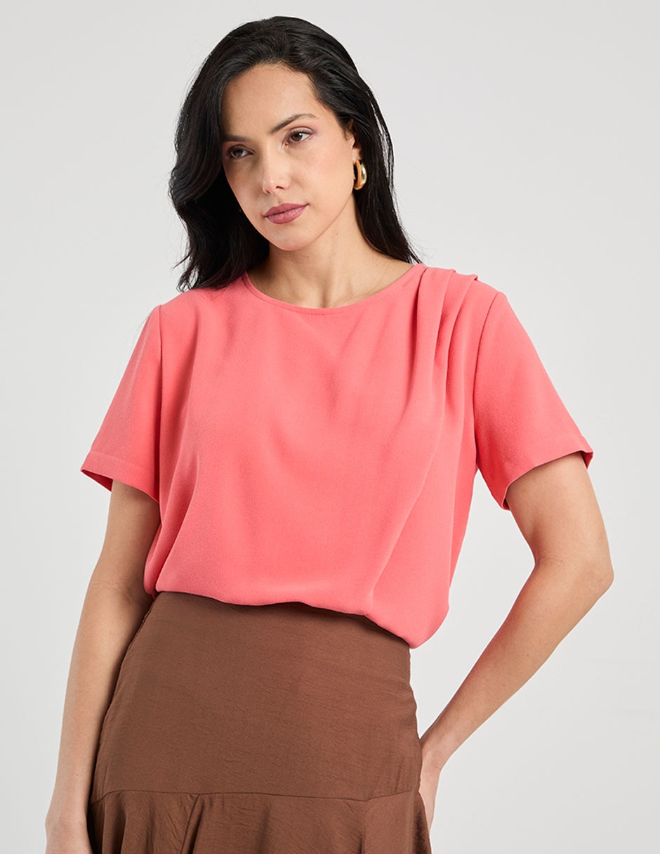 Blusa Contempo manga corta para mujer