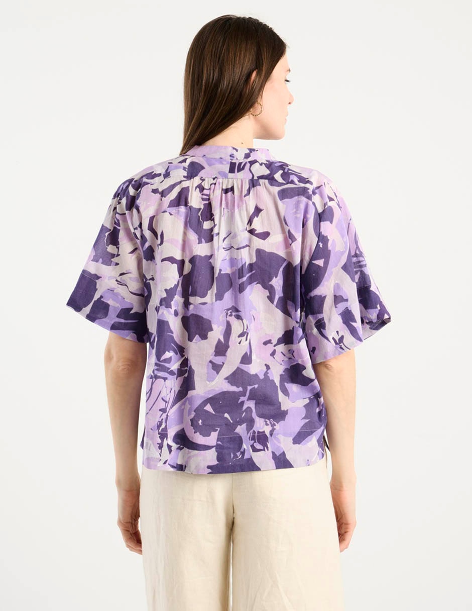 Blusa camisera manga al codo para mujer 6
