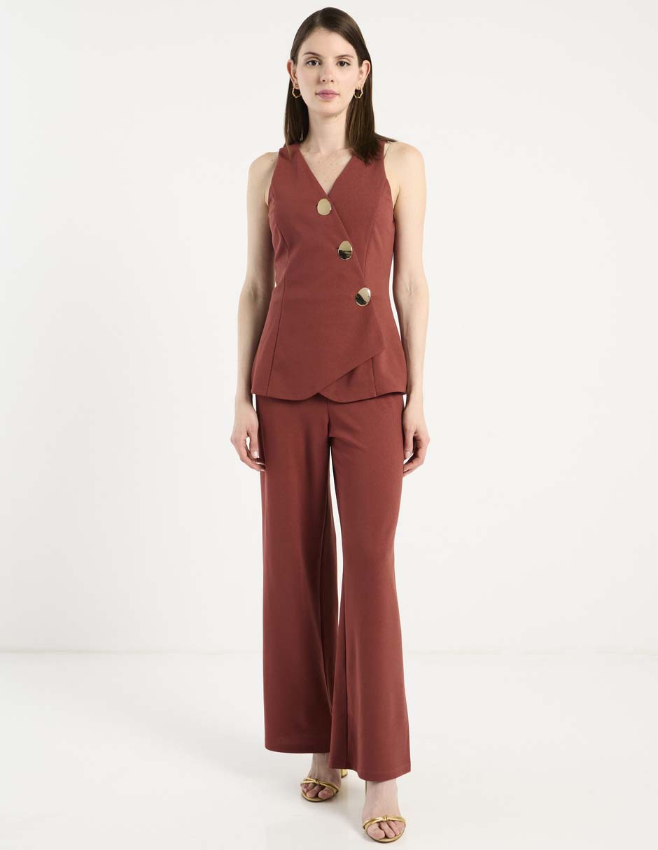 Jumpsuit de algodón estampado liso para mujer 3