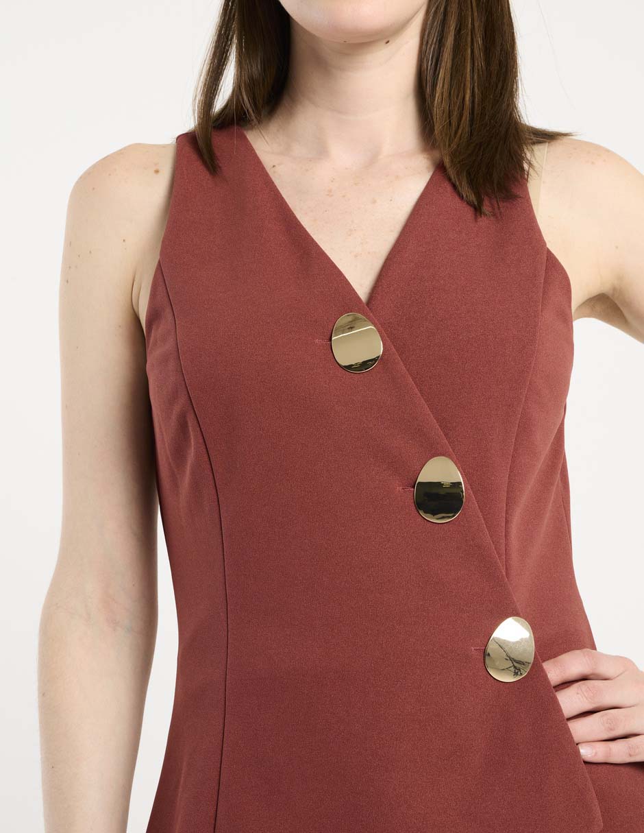 Jumpsuit de algodón estampado liso para mujer 4
