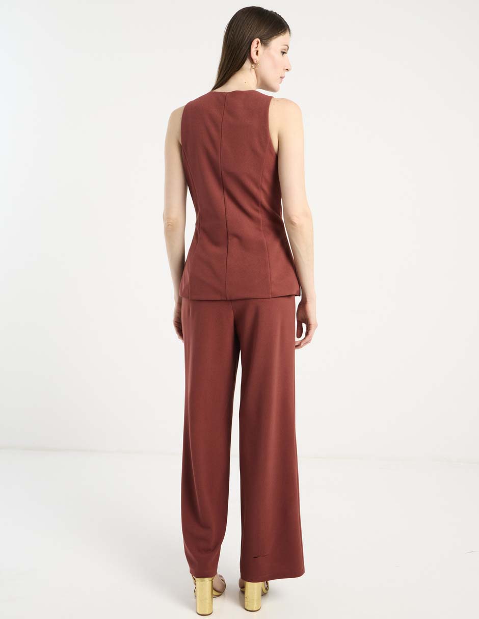 Jumpsuit de algodón estampado liso para mujer 6