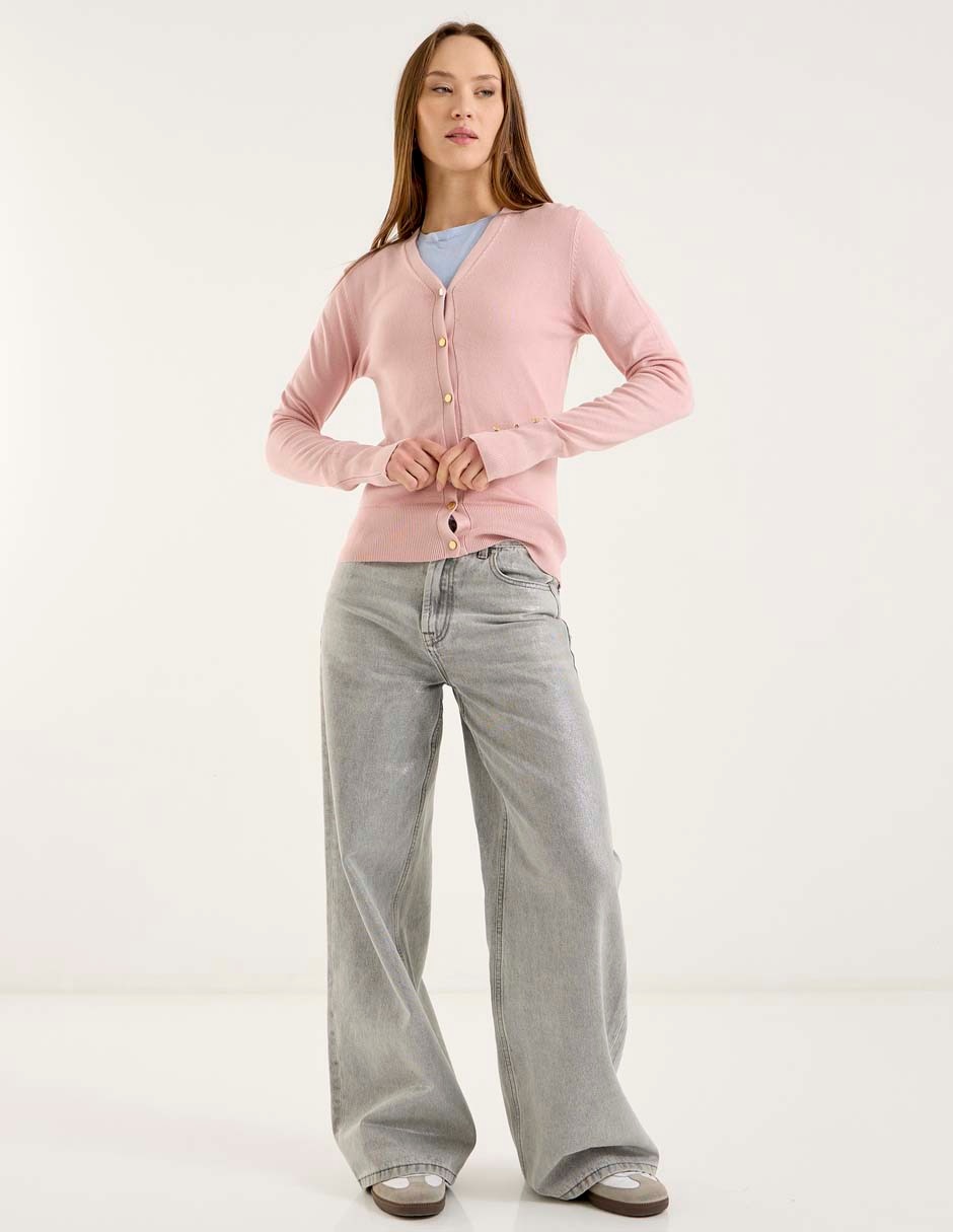 Suéter cuello V para mujer 3