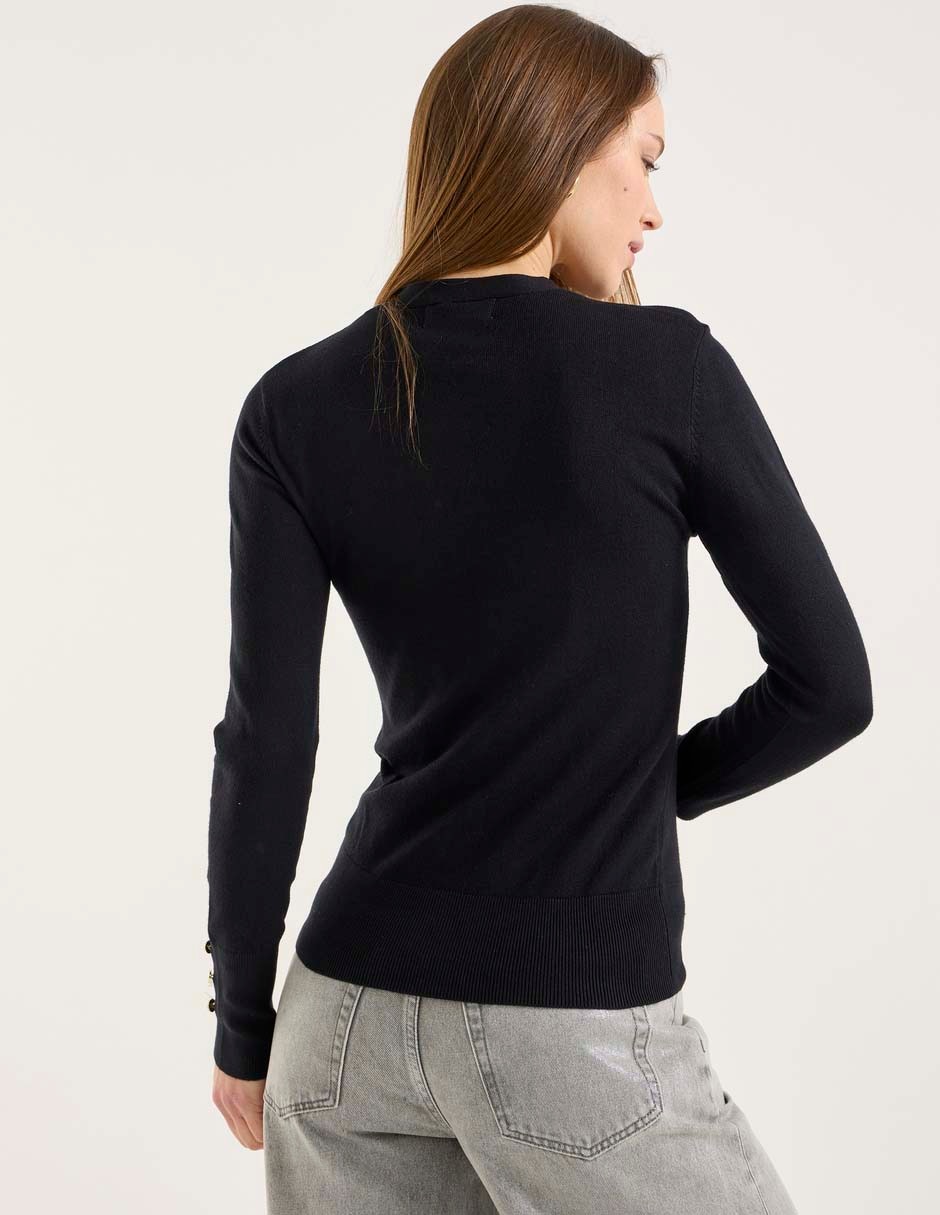 SUETER COM26075-P01 CONTEM, ECH, NEGRO
