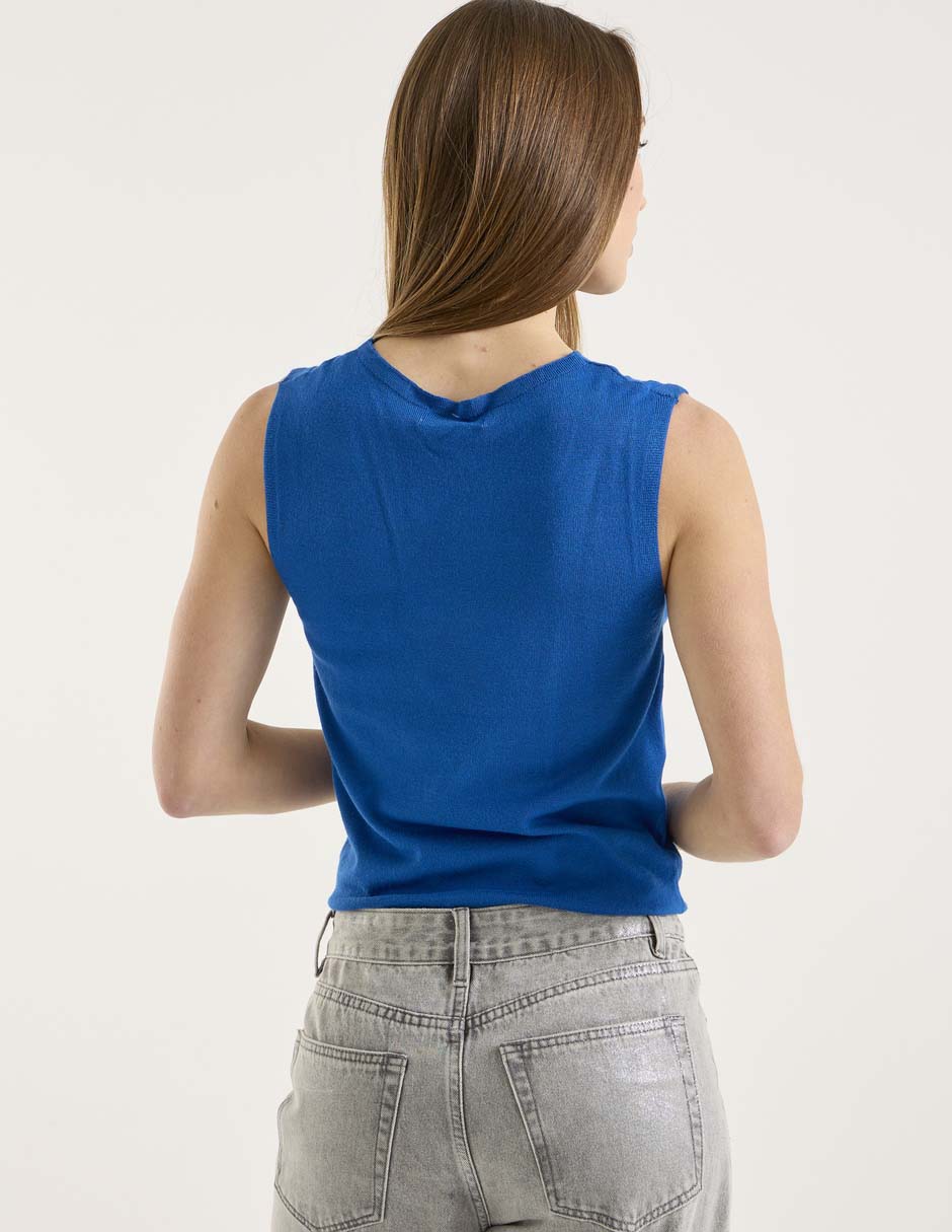 Suéter cuello redondo para mujer 2
