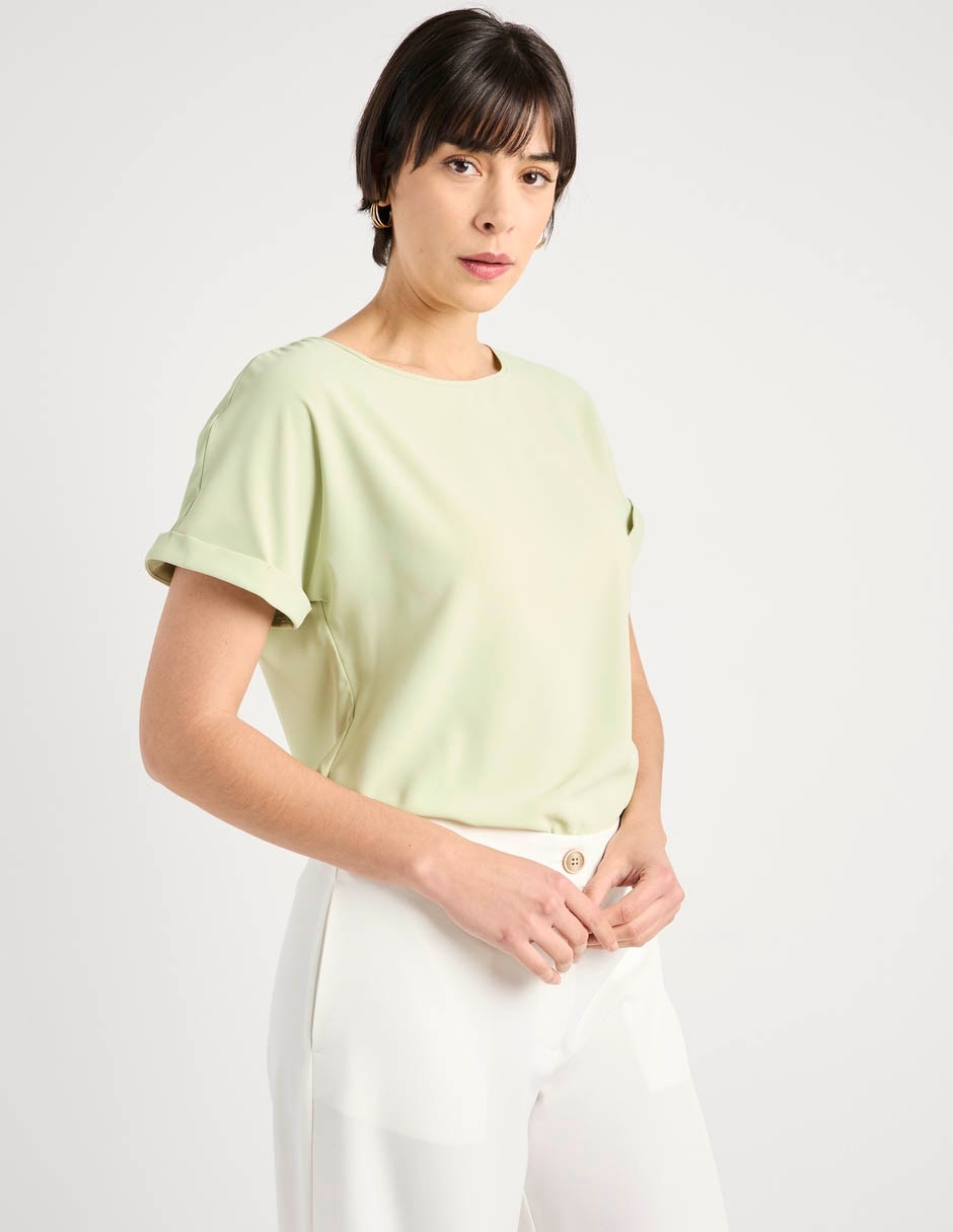 Blusa manga corta para mujer