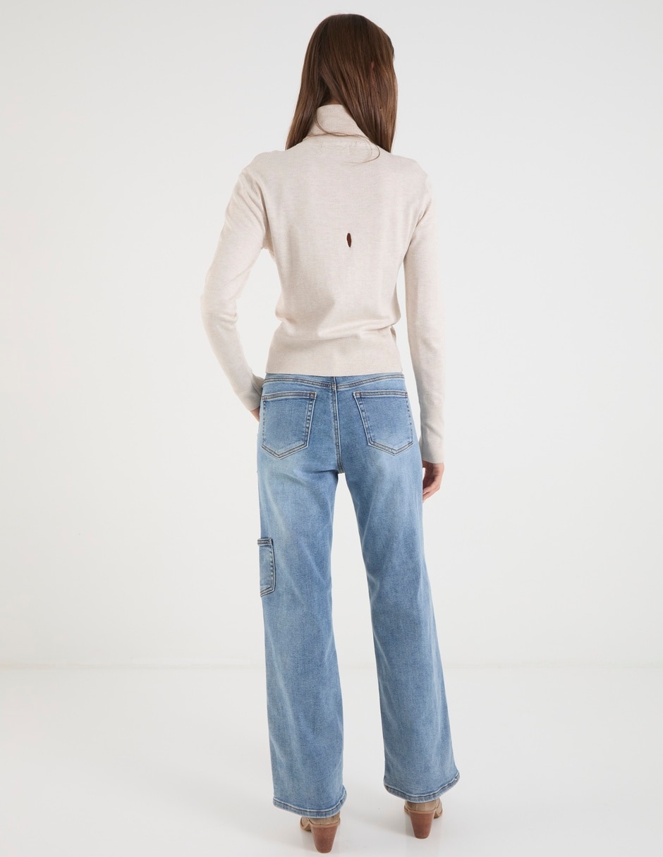 Jeans carpenter wide leg para mujer 2