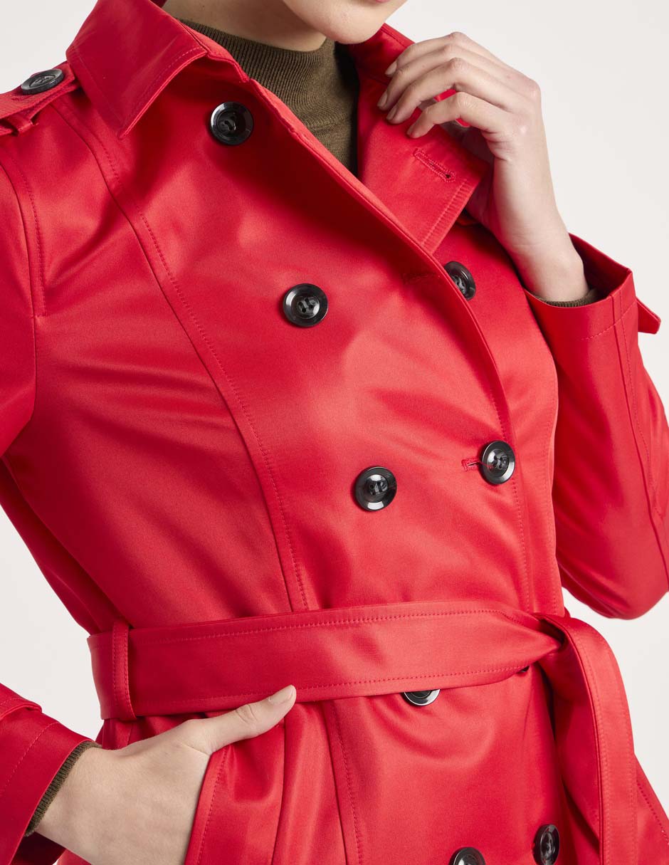 Gabardina con bolsillos para mujer 4