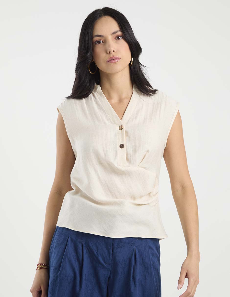 Blusa sin manga para mujer