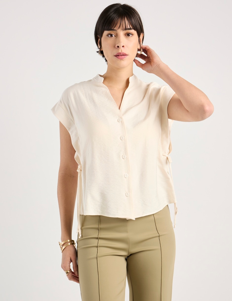 Blusa manga corta para mujer