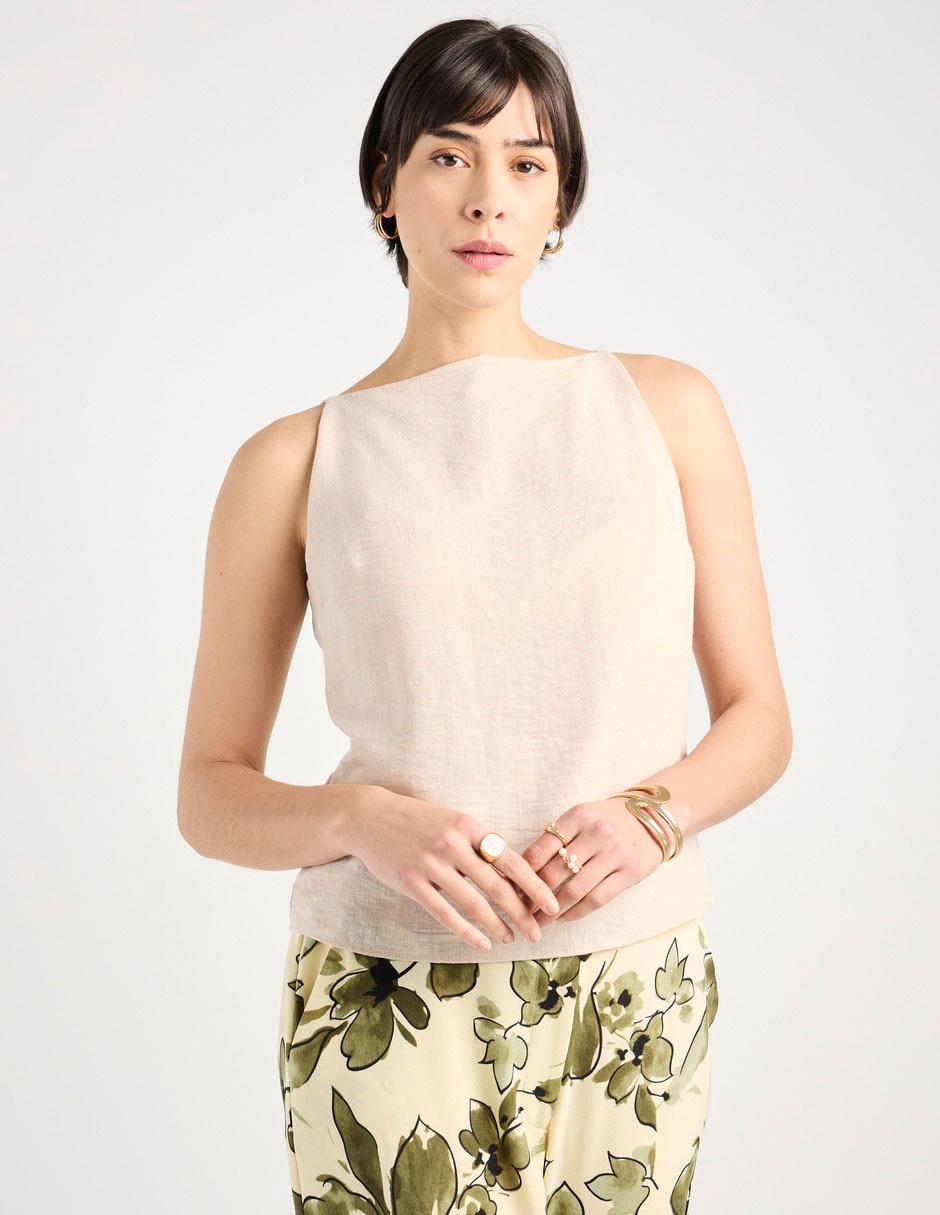 Blusa sin manga para mujer