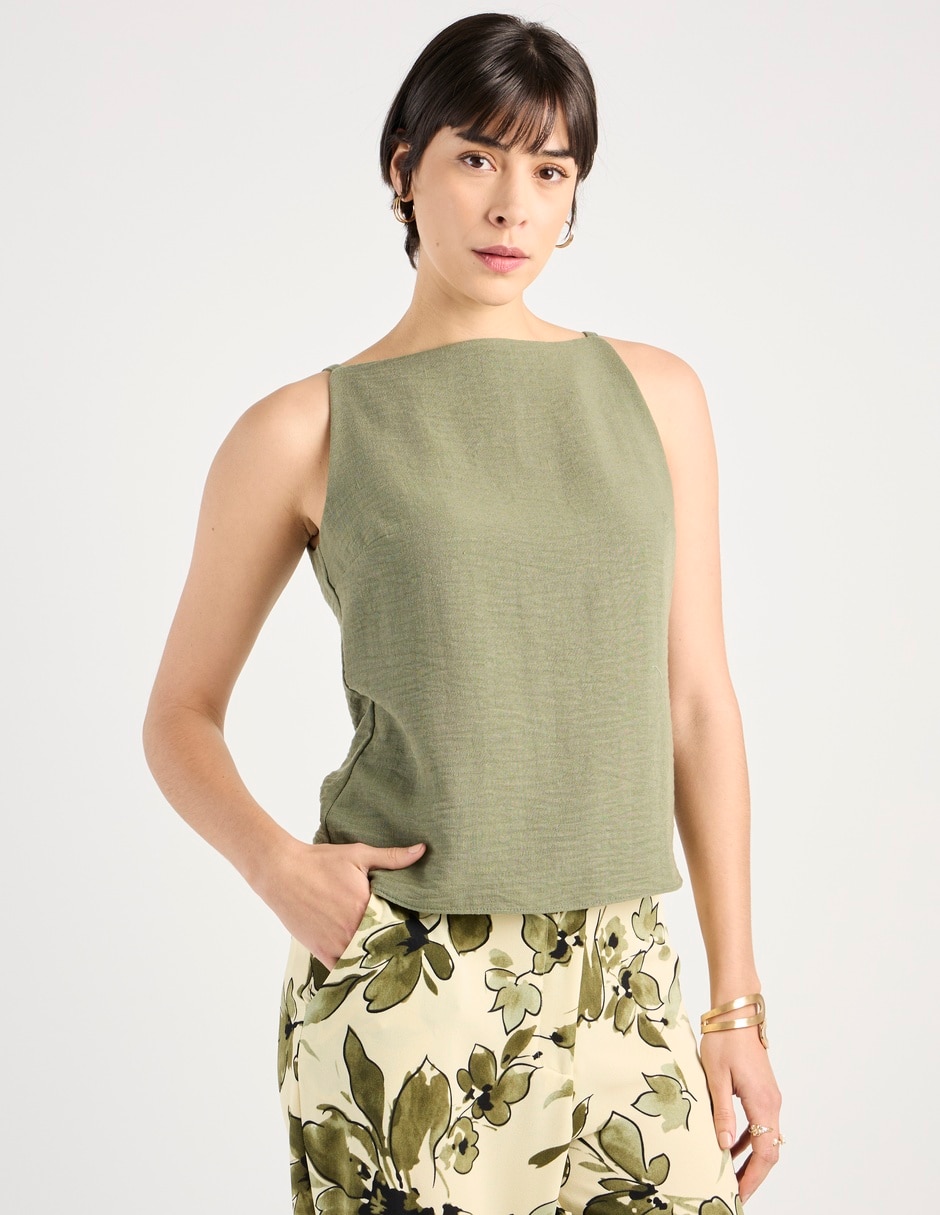 Blusa sin manga para mujer