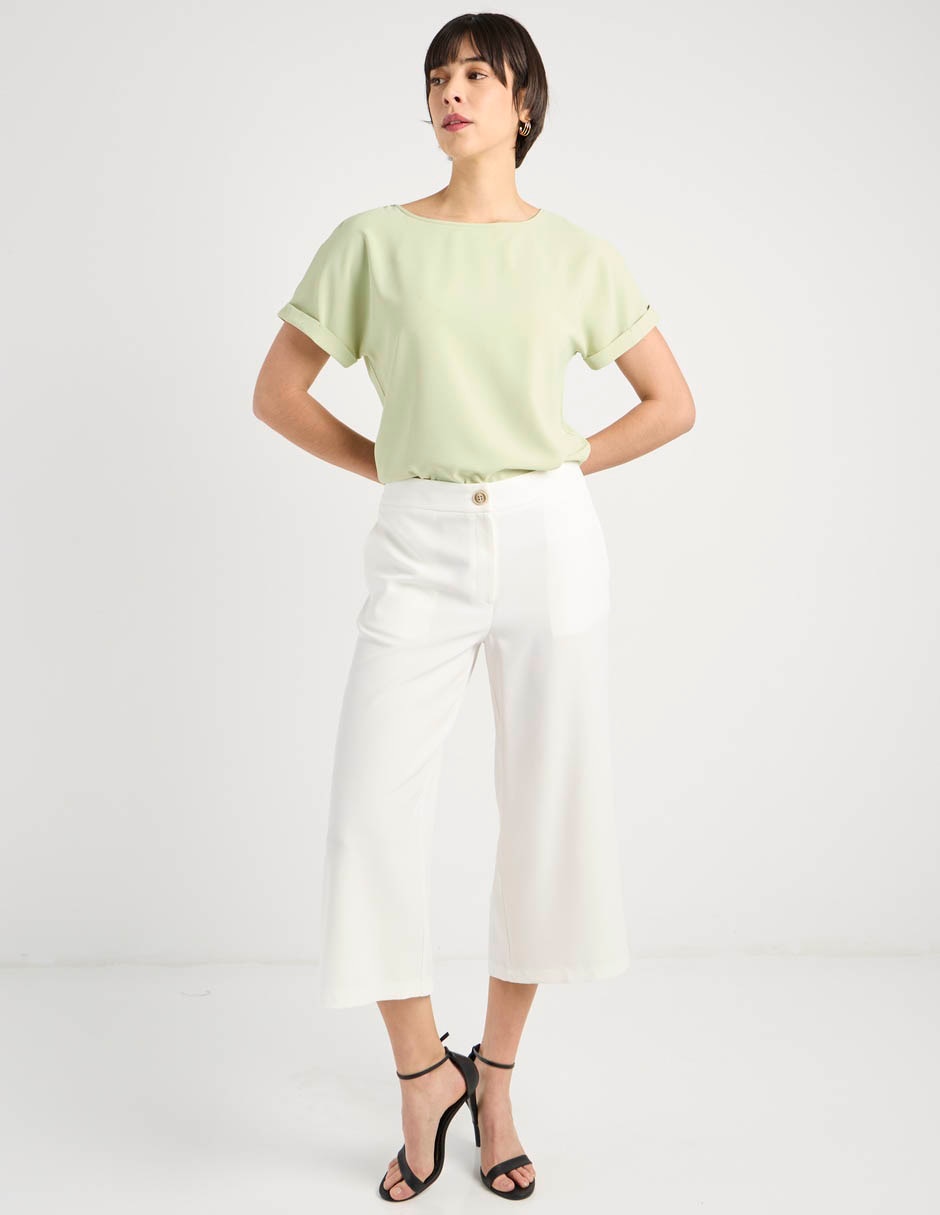 Pantalón capri amplio para mujer 3