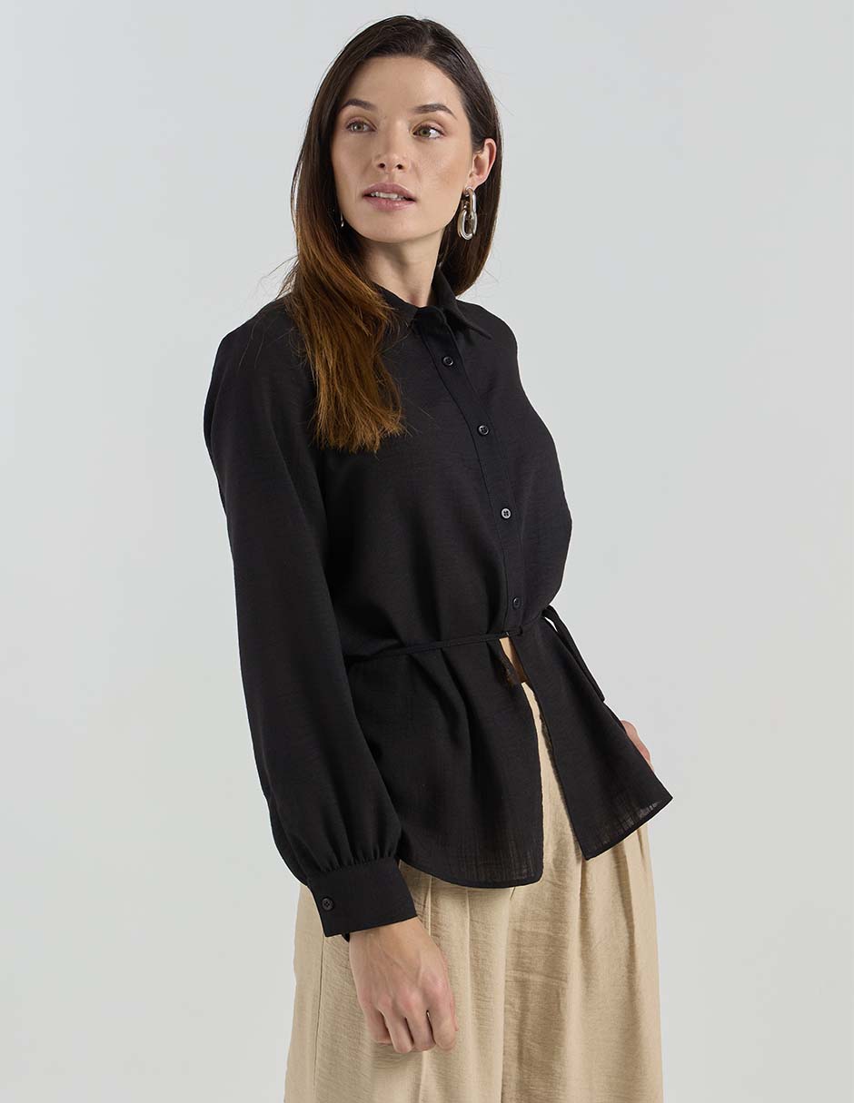 Blusa camisera manga larga para mujer Blusa camisera manga larga para mujer