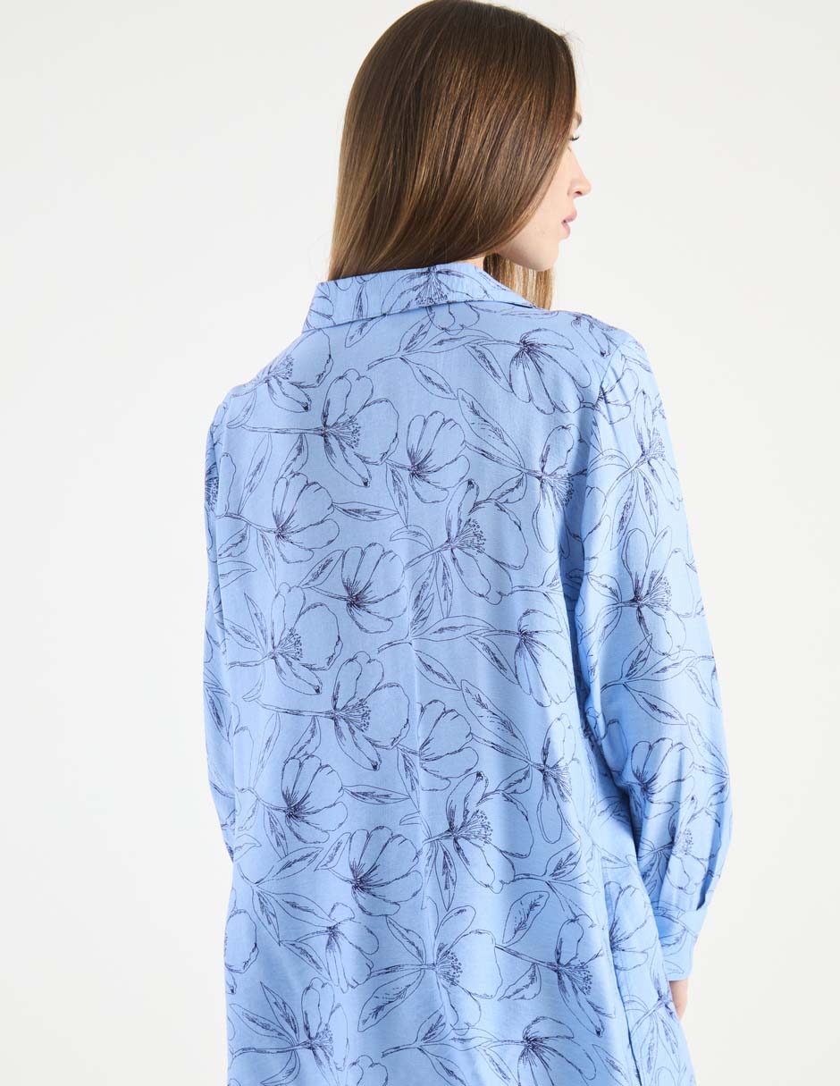 Blusa camisera manga larga para mujer 2