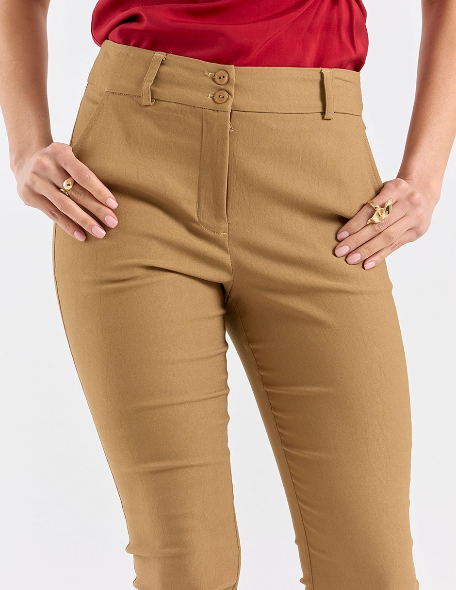 Pantalón capri Contempo skinny para mujer