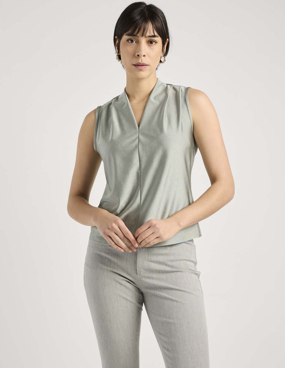 Blusa sin manga para mujer