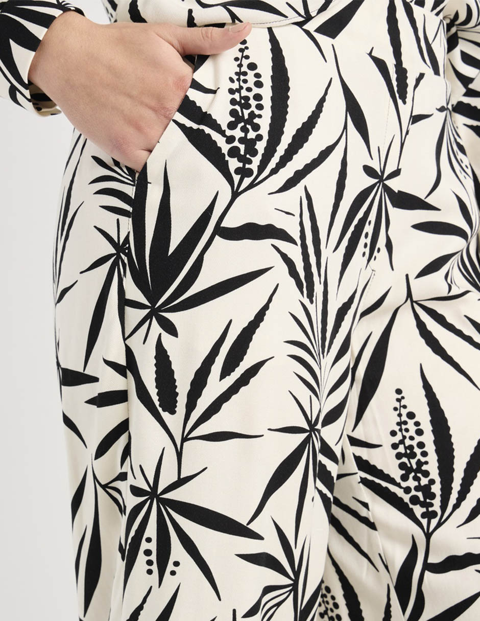 Pantalón capri amplio para mujer 4