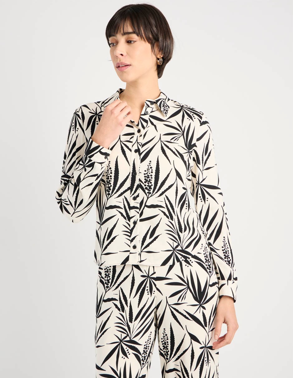 Blusa camisera manga larga para mujer Blusa camisera manga larga para mujer