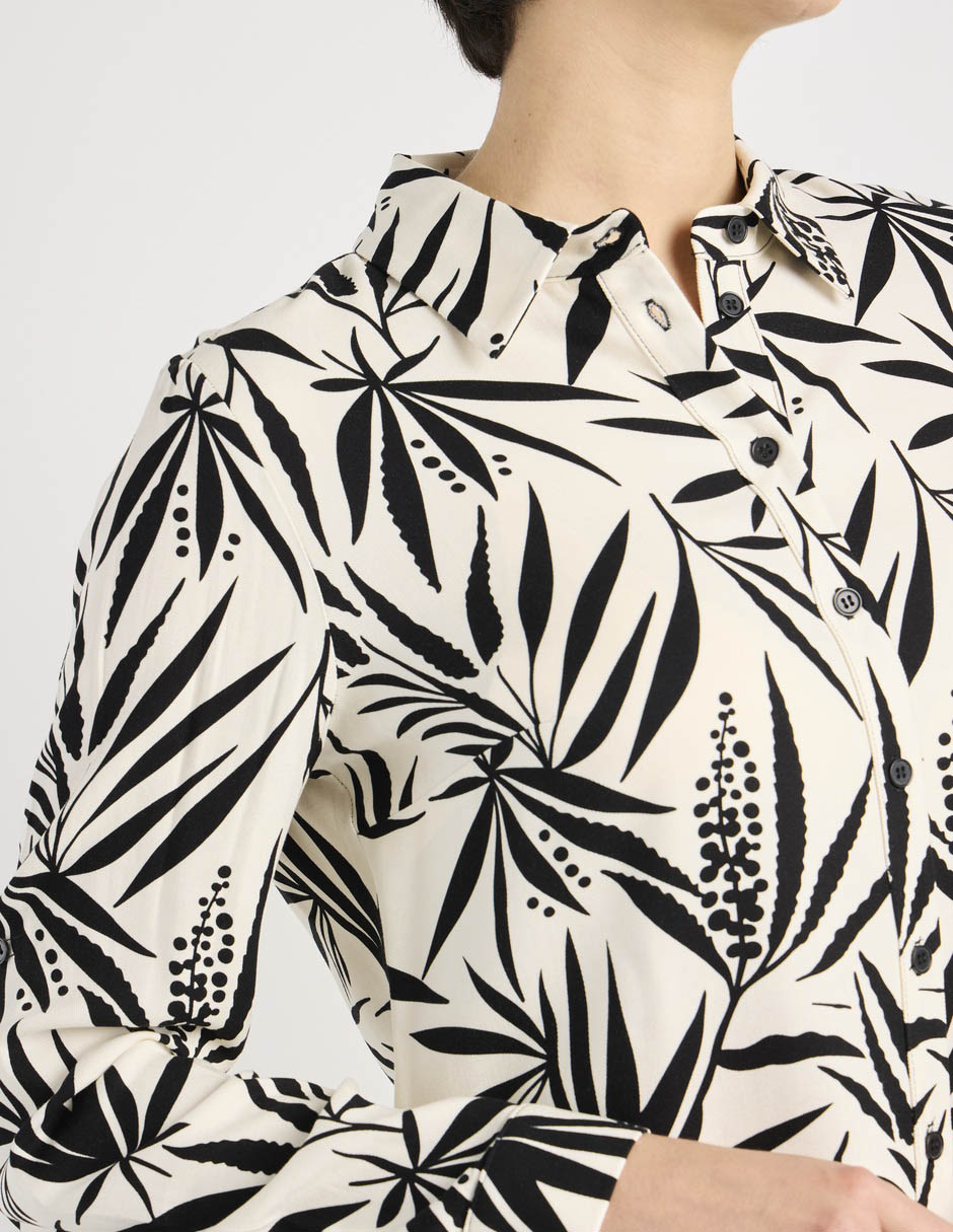 Blusa camisera manga larga para mujer 5