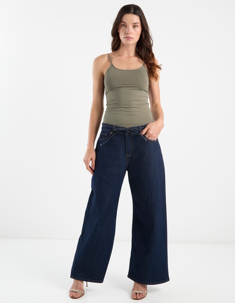 Jeans amplio cintura para mujer 3