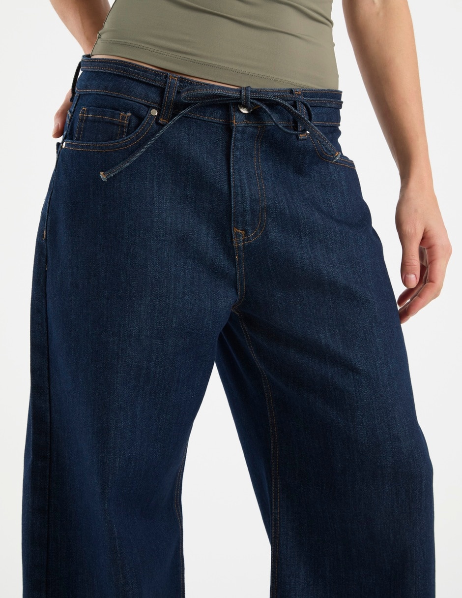 Jeans amplio cintura para mujer 4
