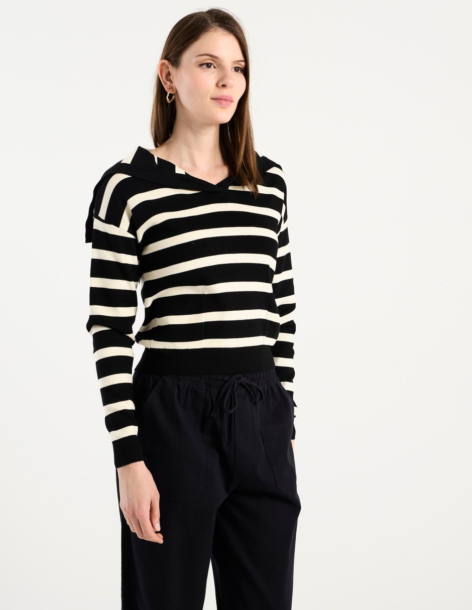 SUETER COM26847-05 CONTEMP, ECH, NEGRO