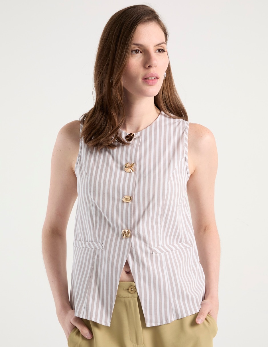 Blusa sin manga para mujer
