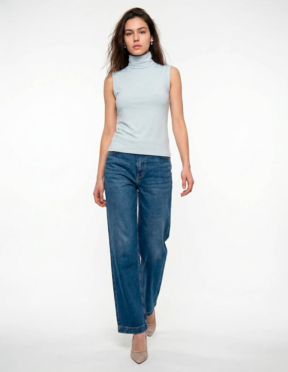 Top cuello alto