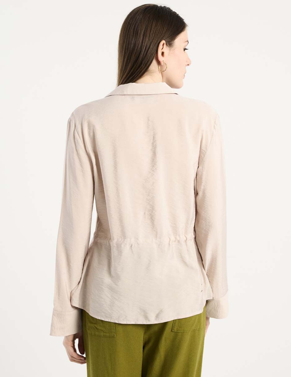 Blusa camisera manga larga para mujer 6